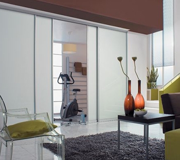 Rrëshqitës Dollapi Xhami me Kornizë Alumini